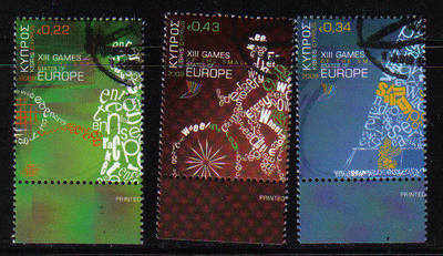 Cyprus Stamps SG 1190-92 2009 XIII Games of the Small States of Europe - US