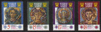 Cyprus Stamps SG 794-97 1991 Mosaics Kanakaria Church - MINT