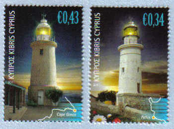 Cyprus Stamps SG 1248-49 2011 Lighthouses - MINT