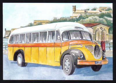 Malta Stamps Maximum Postcard 2011 No 33 Buses Transport - MINT