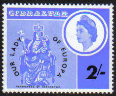 Gibraltar Stamps SG 0195 1966 Re-enthronement of Our Lady of Europe - MINT 