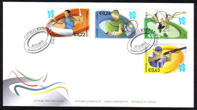 Cyprus Stamps SG 2012 (b) London Olympic Games - Official FDC