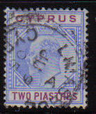 Cyprus Stamps SG 065 1904 Two Piastres - USED (d081)