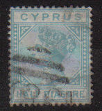 Cyprus Stamps SG 011 1881 Half Piastre - USED (d813a)