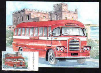 Malta Stamps Maximum Postcard 2011 No 23 Buses Transport With Stamp- MINT