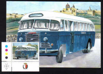 Malta Stamps Maximum Postcard 2011 No 26 Buses Transport With Stamp - MINT