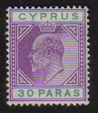 Cyprus Stamps SG 051 1903 King Edward VII 30 Paras - MH (d779)