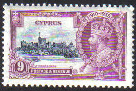 Cyprus Stamps SG 147 1935 Nine 9 Piastre Silver Jubilee KGV - MLH (g322))