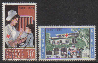 Cyprus Stamps SG 232-33 1963 Red Cross - USED (g350)