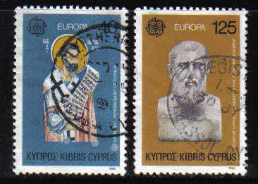 Cyprus Stamps SG 540-41 1980 Europa Personalities - USED (b206)