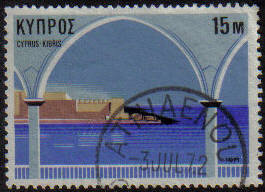 ATHIAENOU Cyprus Stamps postmark DS7 Date Single Circle - (e563)