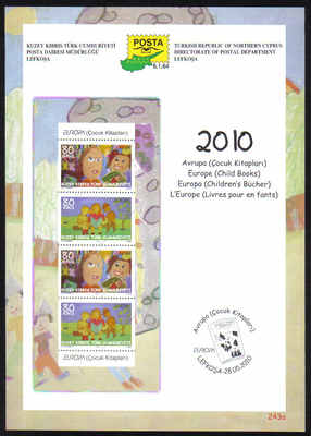 North Cyprus Stamps Leaflet 243a 2010 Europa Childrens books