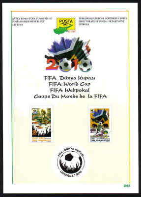 North Cyprus Stamps Leaflet 245 2010 FIFA World Cup South Africa