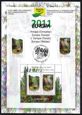North Cyprus Stamps Leaflet 251 2011 Europa Forest