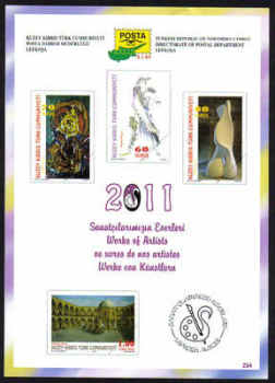 North Cyprus Stamps Leaflet 254 2011 Turkish Cypriot artists