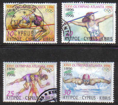 Cyprus Stamps SG 906-09 1996 Atlanta Olympic Games USA - USED (g503)
