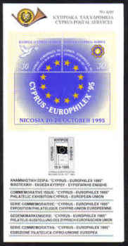 Cyprus Stamps Leaflet 1995 Issue No 6 - Europhilex 1995