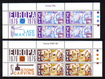 Malta Stamps SG 0562-63 1976 Europa - Block of 4 MINT (g529)