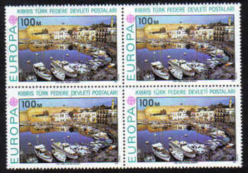 North Cyprus Stamps SG 050 1977 100m Europa - Block of 4 MINT