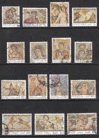 Cyprus Stamps SG 756-70 1989 7th Definitives Mosaics - USED (g675)