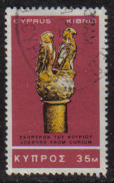 Cyprus Stamps SG 290 1966 2nd Definitives Antiquities 35 Mils - USED (g717)