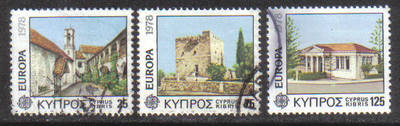 Cyprus Stamps SG 502-04 1978 Europa Architecture - USED (g790)