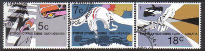 Cyprus Stamps SG 689-91 1986 Road Safety - CTO USED (d165)