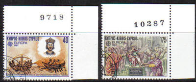 Cyprus Stamps SG 586-87 1982 Europa Historic events - USED (d279)