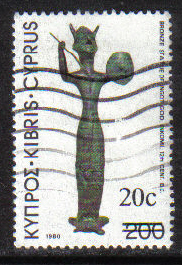 Cyprus Stamps SG 616 1983 20c Overprint - USED (g833)
