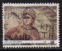 Cyprus Stamps SG 757 1989 7th Definitives Mosaics 2 Cent - USED (g911)