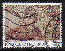 Cyprus Stamps SG 757 1989 7th Definitives Mosaics 2 Cent - USED (g912)