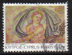 Cyprus Stamps SG 767 1989 7th Definitives Mosaics 40 Cent - USED (g883)