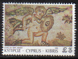 Cyprus Stamps SG 770 1989 7th Definitives Mosaics £3.00 Pound - USED (g875)