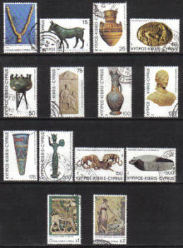 Cyprus Stamps SG 545-58 1980 Definitives Antiquities - USED (g949)