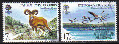 Cyprus Stamps SG 678-79 1986 Europa Nature - USED (g969)