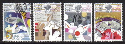 Cyprus Stamps SG 722-25 1988 Seoul Olympic Games - USED (g973)