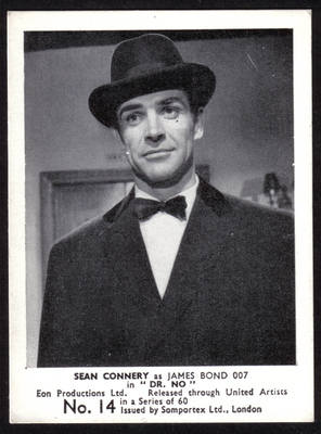 James Bond Original 1964 Somportex Trade Card. Number 14