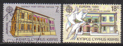 Cyprus Stamps SG 774-75 1990 Europa Post office buildings - USED (h132)