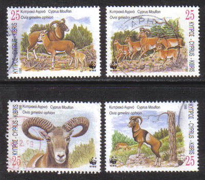 Cyprus Stamps SG 941-44 1998 World Wildlife Fund Mouflon - USED (h170)