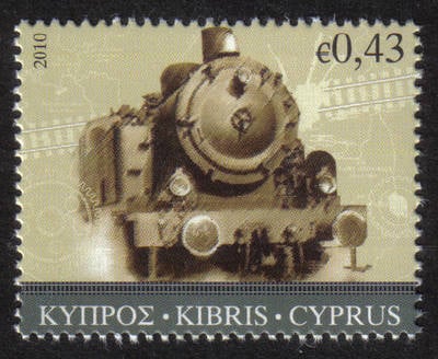 Cyprus Stamps SG 1223 2010 43 cent Cyprus train - MINT