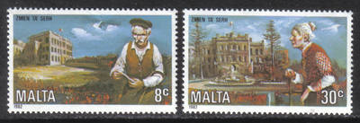 Malta Stamps SG 0690-91 1982 Care of the elderly - MINT