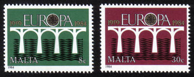 Malta Stamps SG 0736-37 1984 Europa Bridge - MINT