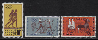 Cyprus Stamps SG 246-48 1964 Tokyo Olympic Games - CTO USED (h400)