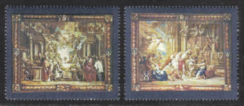 Malta Stamps SG 0638-39 1980 Flemish Tapestries 4th series - MINT