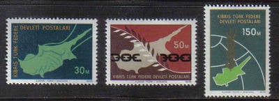North Cyprus Stamps SG 020-22 1975 Peace in Cyprus - MLH