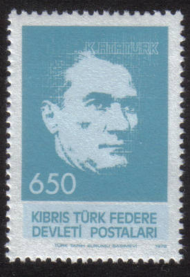 North Cyprus Stamps SG 073 1978 650k Kemal Ataturk - MINT