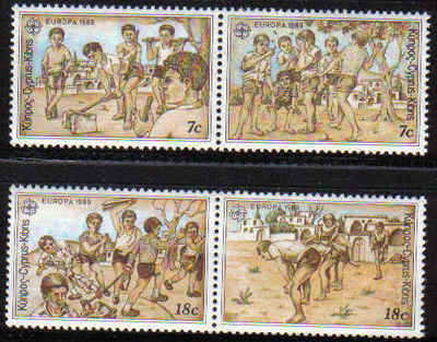 Cyprus Stamps SG 740-43 1989 Europa Childrens games - MINT