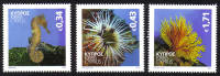 Cyprus Stamps SG 1301-03 2013 Organisms of the Mediterranean marine environment - MINT