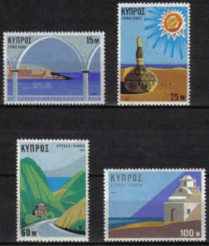 Cyprus Stamps SG 378-81 1971 Tourism Year - MLH
