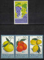 Cyprus Stamps SG 419-22 1974 Fruit - MINT